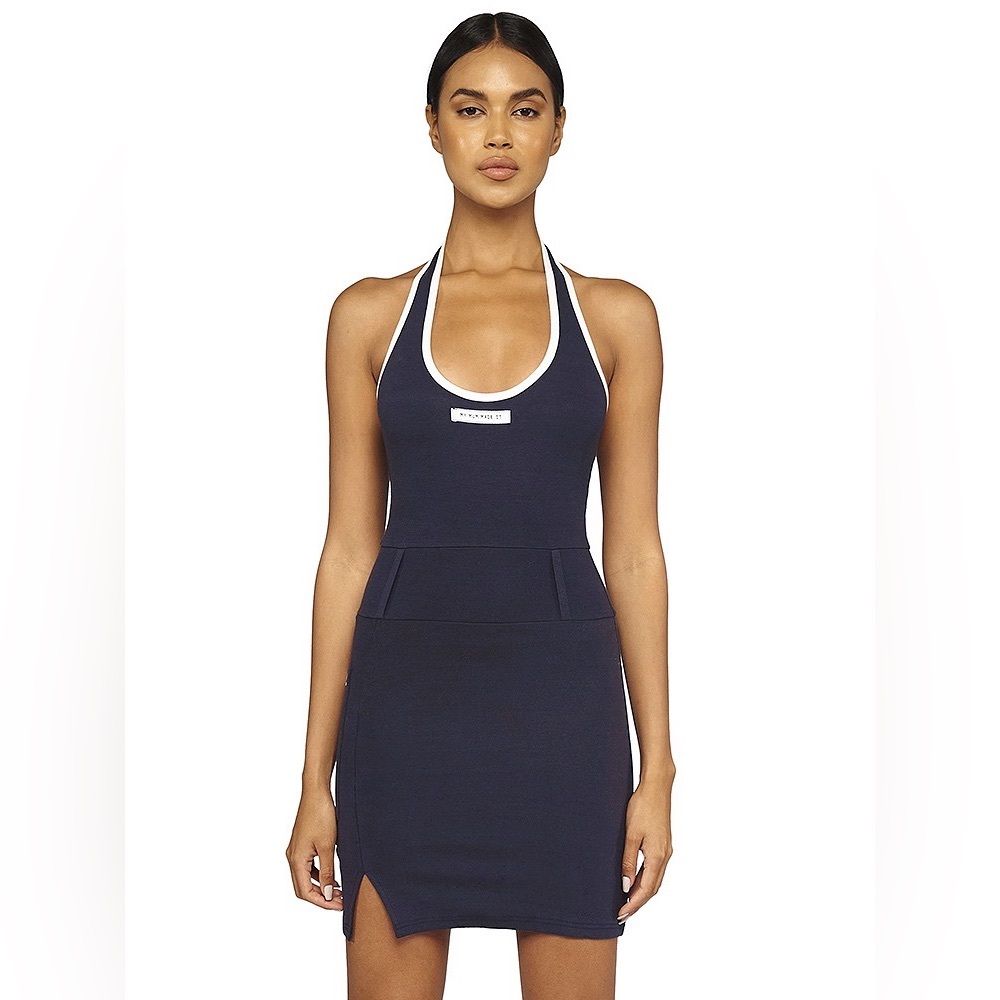My Mum Made It | Stretchy mini dress in Navy | size Xs-S